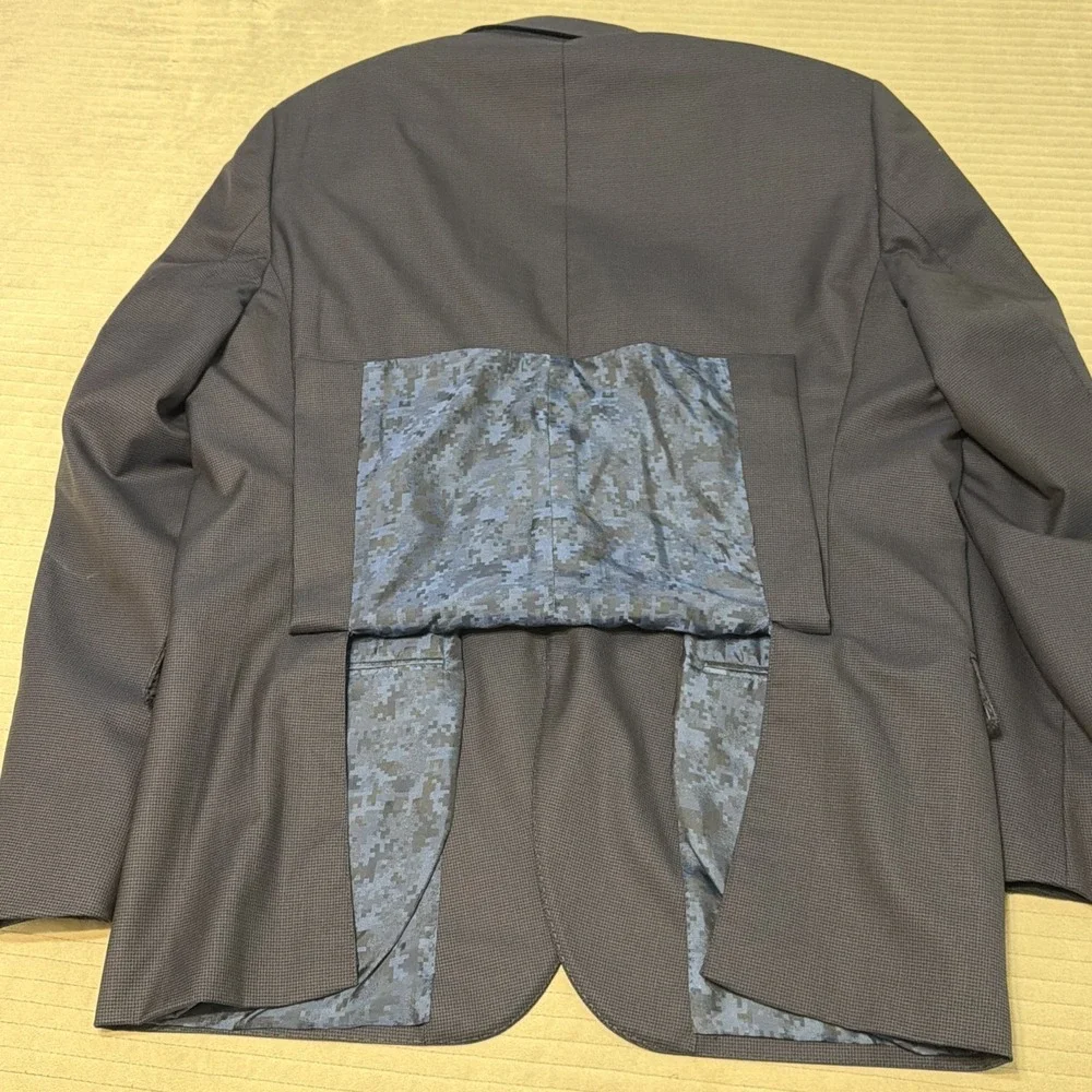 J. Hilburn Navy Blazer-Vitale Barberis Canonico wool-46R-Custom Lining